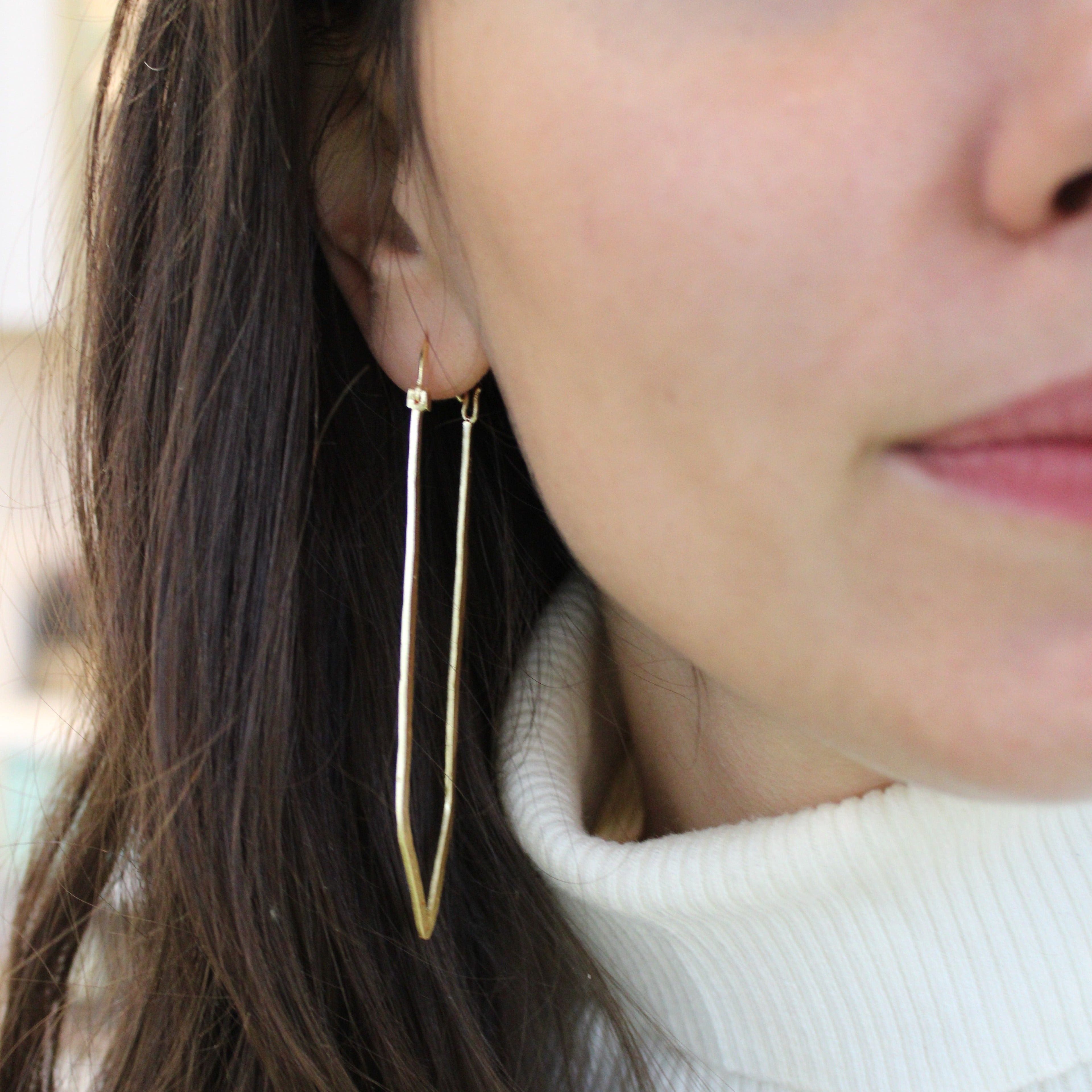 Gold plated designer CLOCHE earrings - Design with Character