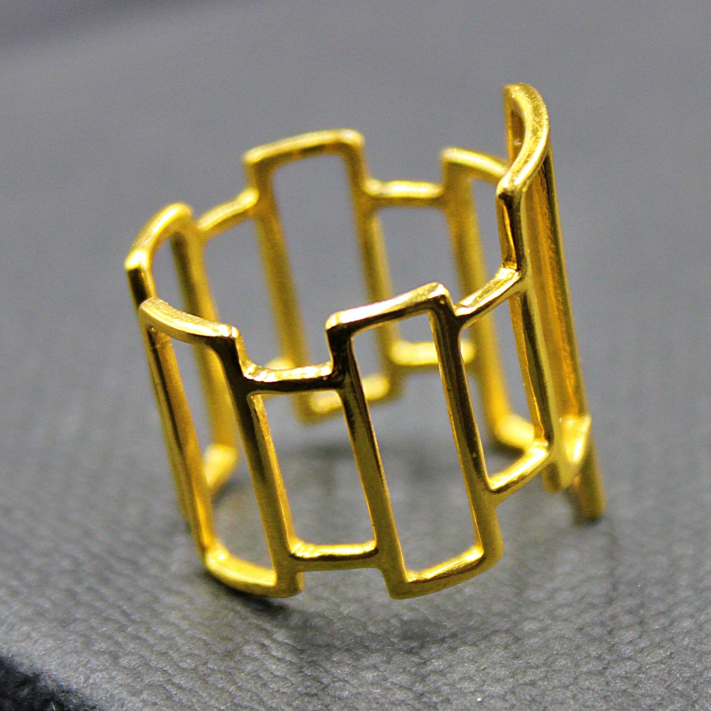 Anillo CHICAGO chapado en oro