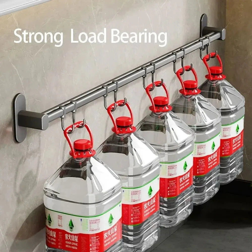 Organizador de Cocina con Ganchos - Soporte de Pared Sin Taladro