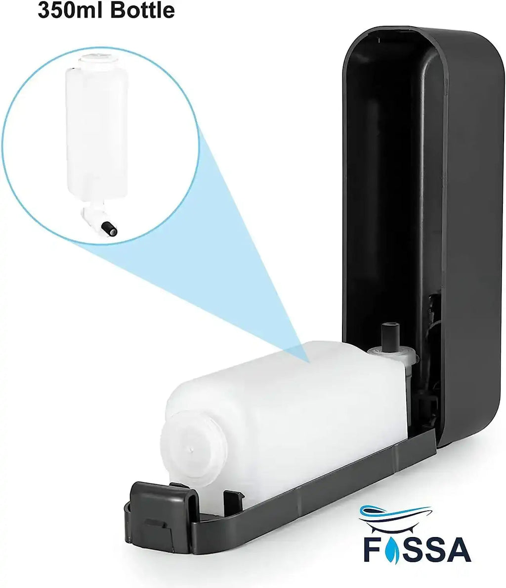 350 ml Wall Mounted Black manual Soap Dispenser